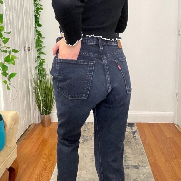 Levi's Wedgie Icon Fit High Waist Skinny Jeans Size 28 Blue - Picture 6 of 6